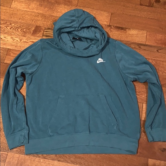 Nike Tops - Women’s funnel cowl neck hoodie blue large